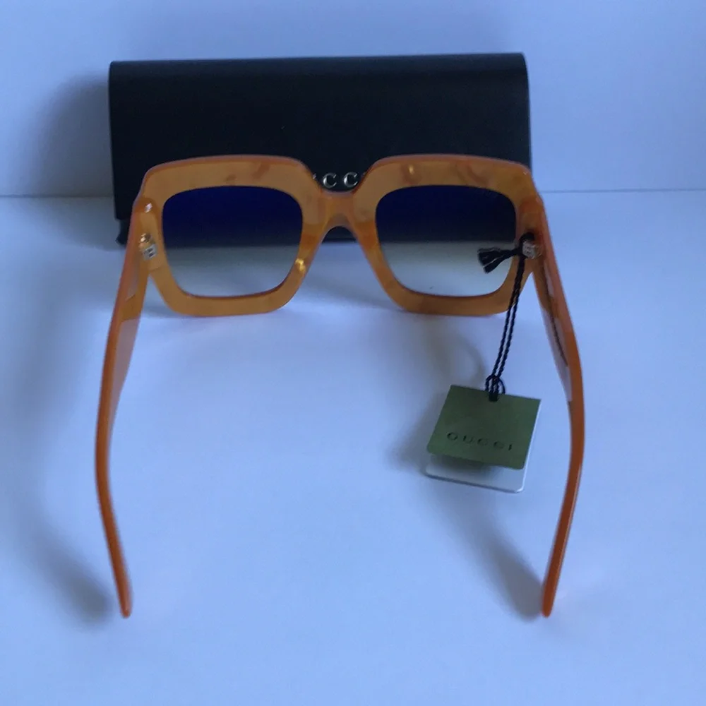 Gucci Women's Oversized Square Sunglasses - Amber - Picture 10 of 16